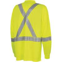 6905A Chandail de s&eacute;curit&eacute; &agrave; manches longues ultra respirant et ultra frais, T-petit, Jaune lime haute visibilit&eacute; Distribution Industrielle GC