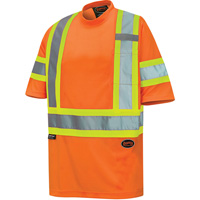 6970 T-shirt de s&eacute;curit&eacute; en il-de-perdrix, Polyester, T-petit, Orange haute visibilit&eacute; Distribution Industrielle GC