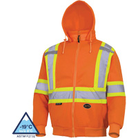 6924 Chandail &agrave; capuche, Petit, Orange haute visibilit&eacute; Distribution Industrielle GC