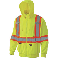 6941 Chandail capuche &agrave; fermeture &eacute;clair, T-petit, Jaune haute visibilit&eacute; Distribution Industrielle GC