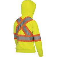 6925W Chandail &agrave; capuche avec fermeture &eacute;clair pour femme, T-petit, Jaune haute visibilit&eacute; Distribution Industrielle GC