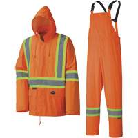 5598 Combinaison de pluie imperm&eacute;able et l&eacute;g&egrave;re, Polyester/PVC, Petit, Orange haute visibilit&eacute; Distribution Industrielle GC