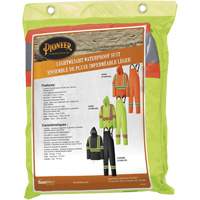 5599 Combinaison de pluie imperm&eacute;able et l&eacute;g&egrave;re, Polyester/PVC, T-petit, Jaune lime haute visibilit&eacute; Distribution Industrielle GC