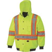 5023 Waterproof 7-in-1 Bomber Jacket, Polyester, High Visibility Lime-Yellow, Small Distribution Industrielle GC