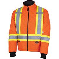 5015A Manteau matelass&eacute; pour cong&eacute;lateur, Polyester, Orange haute visibilit&eacute;, T-petit Distribution Industrielle GC