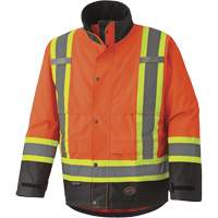 5400 Veste de s&eacute;curit&eacute; imperm&eacute;able 300D Trilobal antid&eacute;chirure, Polyester, Noir/Orange haute visibilit&eacute;, 2T-Grand Distribution Industrielle GC
