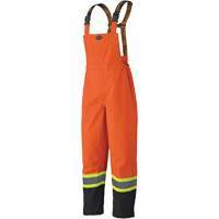5404 Salopettes imperm&eacute;ables 300D Trilobal antid&eacute;chirure, Polyester, Petit, Noir/Orange haute visibilit&eacute; Distribution Industrielle GC
