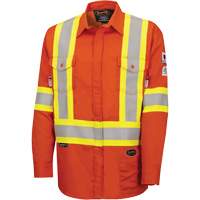 7743 Chemise de s&eacute;curit&eacute; ignifug&eacute;e FR-Tech, Petit, Orange haute visibilit&eacute; Distribution Industrielle GC