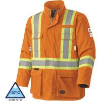 5533 Manteau de s&eacute;curit&eacute; ignifuge, Petit, Orange haute visibilit&eacute;, 58 cal/cm² Distribution Industrielle GC