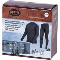 D2200A Ensemble de sous-v&ecirc;tements &agrave; s&eacute;chage rapide et &eacute;vacuation de l'humidit&eacute; de premi&egrave;re qualit&eacute;, Hommes, T-petit, Noir Distribution Industrielle GC