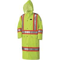 5897 Manteau long imperm&eacute;able et ignifuge, Grand, Jaune lime haute visibilit&eacute; Distribution Industrielle GC