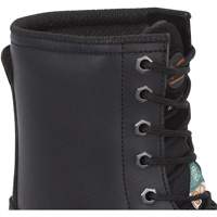 1027 Bottes de travail 8" noires, Cuir, Embout Acier, Taille 10 Distribution Industrielle GC