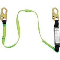 SA-5400-6 Shock Absorbing Lanyard, 6', Snap Hook Center, Snap Hook Leg Ends, Polyester Distribution Industrielle GC