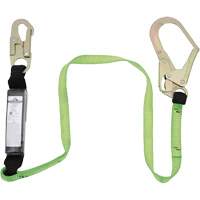 SA-5402-4 Shock Absorbing Lanyard, 4', Rebar Hook Center, Snap Hook Leg Ends, Polyester Distribution Industrielle GC