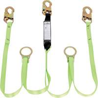 SA-54055-6 Shock Absorbing Lanyard, 6', Snap Hook Center, Snap Hook Leg Ends, Polyester Distribution Industrielle GC