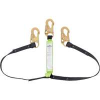 SA-64000-6 Shock Absorbing Lanyard, 6', Snap Hook Center, Snap Hook Leg Ends, Polyester Distribution Industrielle GC