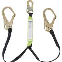 SA-64022-4 Shock Absorbing Lanyard, 4', Rebar Hook Center, Snap Hook Leg Ends, Polyester Distribution Industrielle GC