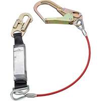 SA-5502-4 Shock Absorbing Lanyard, 4', Rebar Hook Center, Snap Hook Leg Ends, Polyester Distribution Industrielle GC