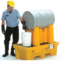 Ultra-Drum Rack 1-Drum Containment System with Drain, 52" L x 29" W x 49.5" H, 750 US gal. Capacity Distribution Industrielle GC