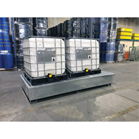 Steel Ultra-Twin IBC Spill Pallet&reg;, 370 US gal. Spill Capacity, 103.8" x 26.8" x 51.1" Distribution Industrielle GC