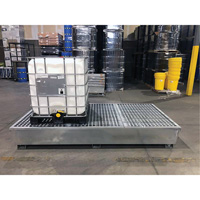 Steel Ultra-Twin IBC Spill Pallet&reg;, 370 US gal. Spill Capacity, 103.8" x 26.8" x 51.1" Distribution Industrielle GC