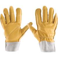 All-Leather Gloves, 7/Small, Grain Leather Palm, Elastic Cuff Distribution Industrielle GC