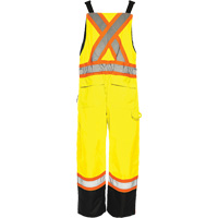 Salopette de s&eacute;curit&eacute; dhiver TO1, Polyester, Petit, Noir/Jaune lime haute visibilit&eacute; Distribution Industrielle GC