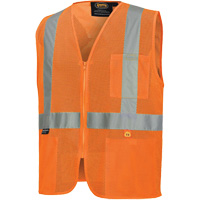 6943 Gilet de s&eacute;curit&eacute; &agrave; mailles ignifuge, Orange haute visibilit&eacute;, Petit, Polyester Distribution Industrielle GC