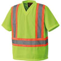 5993P T-shirt de s&eacute;curit&eacute; en maille, Polyester, Petit, Jaune lime haute visibilit&eacute; Distribution Industrielle GC