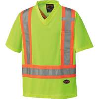 6989 Chandail pour la circulation en micromaille, T-petit, Jaune lime haute visibilit&eacute; Distribution Industrielle GC