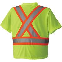 6989 Chandail pour la circulation en micromaille, T-petit, Jaune lime haute visibilit&eacute; Distribution Industrielle GC