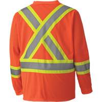 6984 Chandail de s&eacute;curit&eacute; &agrave; manches longues pour circulation en micromaille, Petit, Orange haute visibilit&eacute; Distribution Industrielle GC