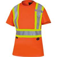 6948 T-shirt de s&eacute;curit&eacute; en il-de-perdrix pour femme, Polyester, T-petit, Orange haute visibilit&eacute; Distribution Industrielle GC