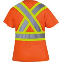 6948 T-shirt de s&eacute;curit&eacute; en il-de-perdrix pour femme, Polyester, T-petit, Orange haute visibilit&eacute; Distribution Industrielle GC