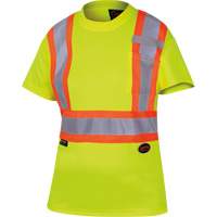6949 T-shirt de s&eacute;curit&eacute; en il-de-perdrix pour femme, Polyester, T-petit, Jaune lime haute visibilit&eacute; Distribution Industrielle GC