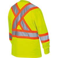 6969 Chandail de s&eacute;curit&eacute; &agrave; manches longues en il-de-perdrix pour femme, Polyester, T-petit, Jaune lime haute visibilit&eacute; Distribution Industrielle GC