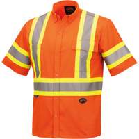 4442 Chandail &agrave; manches courtes de s&eacute;curit&eacute; ultra fraîche et ultra respirant, Coton, Petit, Orange haute visibilit&eacute; Distribution Industrielle GC