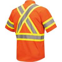 4442 Chandail &agrave; manches courtes de s&eacute;curit&eacute; ultra fraîche et ultra respirant, Coton, Petit, Orange haute visibilit&eacute; Distribution Industrielle GC