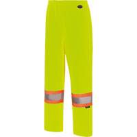 5629W Pantalon &agrave; bavette imperm&eacute;able pour femmes, Polyester/Polyur&eacute;thane, T-petit, Jaune lime haute visibilit&eacute; Distribution Industrielle GC