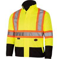 5771 Manteau de s&eacute;curit&eacute; imperm&eacute;able r&eacute;versible, Polyester/Polyur&eacute;thane, Jaune lime haute visibilit&eacute;, Petit Distribution Industrielle GC