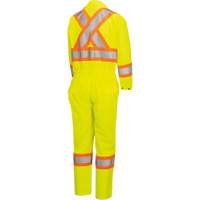 5999AW Women's High-Visibility Traffic Safety Coveralls, X-Small, High Visibility Lime-Yellow Distribution Industrielle GC