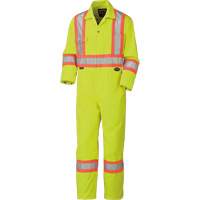5512T High-Visibility Coveralls, 40 (Tall), High Visibility Lime-Yellow Distribution Industrielle GC
