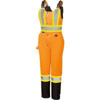 5040BBW Combinaison de s&eacute;curit&eacute; imperm&eacute;able haute visibilit&eacute; pour femmes, Polyester, T-petit, Noir/Orange haute visibilit&eacute; Distribution Industrielle GC