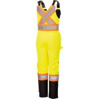 5041BBW Combinaison de s&eacute;curit&eacute; imperm&eacute;able haute visibilit&eacute; pour femmes, Polyester, T-petit, Noir/Jaune lime haute visibilit&eacute; Distribution Industrielle GC
