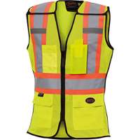 489 Veste de s&eacute;curit&eacute; d&eacute;tachable haute visibilit&eacute;, Jaune lime haute visibilit&eacute;, T-petit, Polyester Distribution Industrielle GC