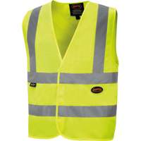 6886 Veste de s&eacute;curit&eacute; haute visibilit&eacute; en tricot chaîne, Jaune lime haute visibilit&eacute;, Petit, Polyester Distribution Industrielle GC