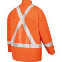 5990J Manteau de s&eacute;curit&eacute; imperm&eacute;able tr&egrave;s robuste ignifuge et r&eacute;sistant aux arcs &eacute;lectriques, Petit, Orange haute visibilit&eacute;, 11 cal/cm² Distribution Industrielle GC