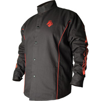 Veste de soudage BSX ignifuge profil&eacute;, Coton, Petit, Noir Distribution Industrielle GC