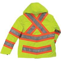Womens Insulated Flex Safety Jacket, Polyester, High Visibility Lime-Yellow, Small Distribution Industrielle GC