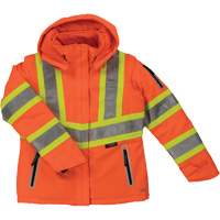 Womens Insulated Flex Safety Jacket, Polyester, High Visibility Orange, Medium Distribution Industrielle GC